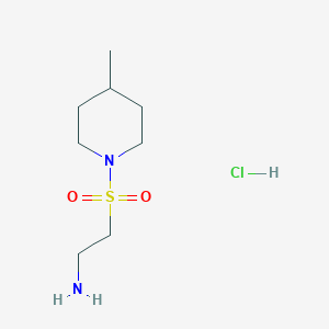 molecular formula C8H19ClN2O2S B3047781 2-[(4-Methylpiperidin-1-yl)sulfonyl]ethanamine hydrochloride CAS No. 1443279-62-6