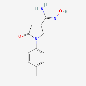 N'-hydroxy-1-(4-methylphenyl)-5-oxopyrrolidine-3-carboximidamide