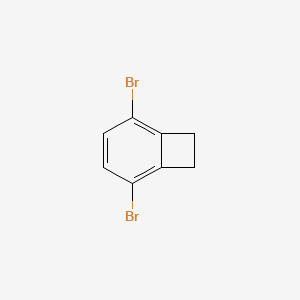 molecular formula C8H6Br2 B3047839 Bicyclo[4.2.0]octa-1,3,5-triene, 2,5-dibromo- CAS No. 145708-71-0