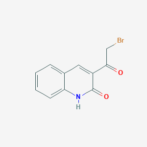 molecular formula C11H8BrNO2 B3047840 2(1H)-Quinolinone, 3-(bromoacetyl)- CAS No. 145736-75-0