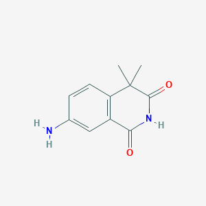 molecular formula C11H12N2O2 B3047842 7-amino-4,4-dimethylisoquinoline-1,3(2H,4H)-dione CAS No. 14576-22-8