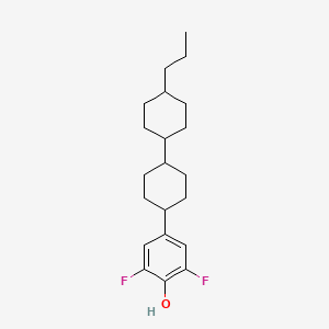 molecular formula C21H30F2O B3047843 4-[trans-4-(trans-4-Propylcyclohexyl)cyclohexyl]-2,6-difluorophenol CAS No. 145767-70-0