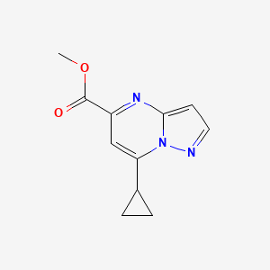 molecular formula C11H11N3O2 B3047845 Methyl 7-cyclopropylpyrazolo[1,5-a]pyrimidine-5-carboxylate CAS No. 1458593-65-1