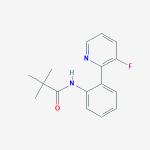 molecular formula C16H17FN2O B3047856 N-(2-(3-fluoropyridin-2-yl)phenyl)pivalamide CAS No. 146141-10-8