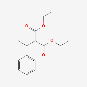 molecular formula C15H20O4 B3047860 Propanedioic acid, (1-phenylethyl)-, diethyl ester CAS No. 14618-12-3