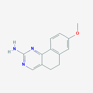 molecular formula C13H13N3O B3047863 8-Methoxy-5,6-dihydrobenzo[h]quinazolin-2-amine CAS No. 14623-49-5