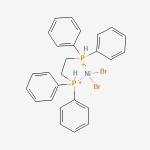 molecular formula C26H26Br2NiP2+2 B3047868 二溴镍；2-二苯基膦基乙基(二苯基)膦 CAS No. 14647-21-3