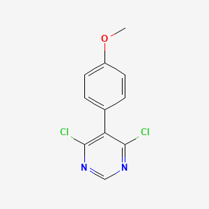molecular formula C11H8Cl2N2O B3047869 4,6-Dichloro-5-(4-methoxyphenyl)pyrimidine CAS No. 146533-56-4