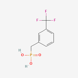 molecular formula C8H8F3O3P B3047874 ((3-Trifluoromethyl)phenyl)methyl-phosphonic acid CAS No. 146780-09-8