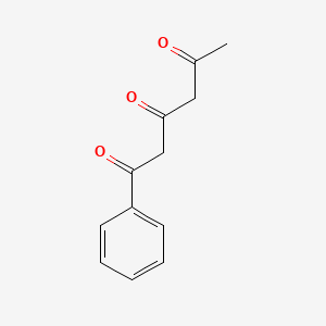 molecular formula C12H12O3 B3047878 1,3,5-Hexanetrione, 1-phenyl- CAS No. 1469-95-0