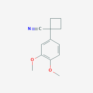 molecular formula C13H15NO2 B3047888 1-(3,4-Dimethoxyphenyl)cyclobutanecarbonitrile CAS No. 147406-21-1