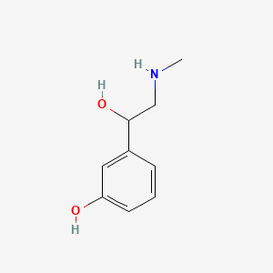 molecular formula C9H13NO2 B3047894 3-[1-羟基-2-(甲基氨基)乙基]苯酚 CAS No. 1477-63-0