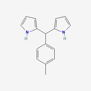 molecular formula C16H16N2 B3047897 1H-Pyrrole, 2,2'-[(4-methylphenyl)methylene]bis- CAS No. 147804-55-5