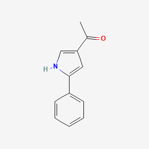 molecular formula C12H11NO B3047907 1-(5-phenyl-1H-pyrrol-3-yl)ethanone CAS No. 148403-22-9