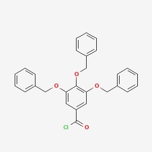 molecular formula C28H23ClO4 B3047909 Benzoyl chloride, 3,4,5-tris(phenylmethoxy)- CAS No. 1486-47-1
