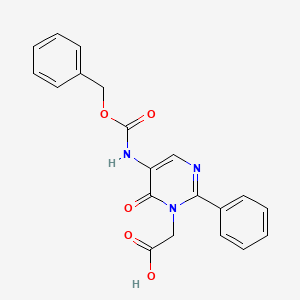 5-Benzyloxycarbonylamino-6-oxo-2-phenyl-1,6-dihydropyrimidin-1-ylacetic acid