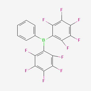 molecular formula C18H5BF10 B3047918 Borane, bis(pentafluorophenyl)phenyl- CAS No. 148892-98-2