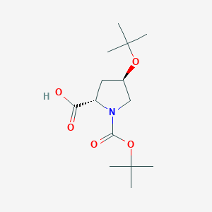 molecular formula C14H25NO5 B3047920 N-Boc-(4R)-4-叔丁氧基-L-脯氨酸 CAS No. 148983-07-7