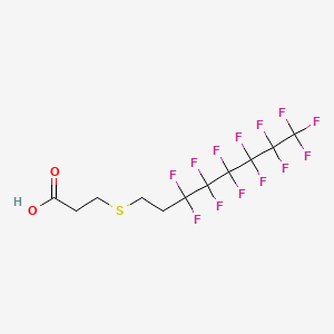 molecular formula C11H9F13O2S B3047925 Propanoic acid, 3-[(3,3,4,4,5,5,6,6,7,7,8,8,8-tridecafluorooctyl)thio]- CAS No. 149339-57-1