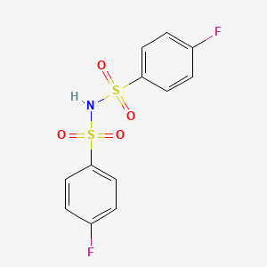 molecular formula C12H9F2NO4S2 B3047929 Benzenesulfonamide, 4-fluoro-N-[(4-fluorophenyl)sulfonyl]- CAS No. 1495-58-5