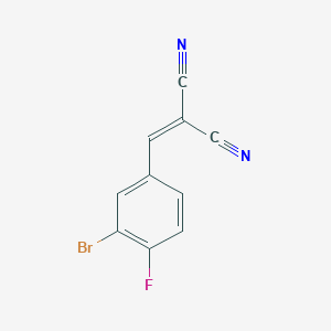 molecular formula C10H4BrFN2 B3047930 (3-Bromo-4-fluorobenzylidene)propanedinitrile CAS No. 149550-26-5