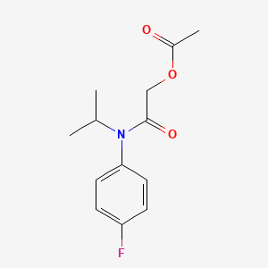 molecular formula C13H16FNO3 B3047950 Acetamide, 2-(acetyloxy)-N-(4-fluorophenyl)-N-(1-methylethyl)- CAS No. 150164-68-4