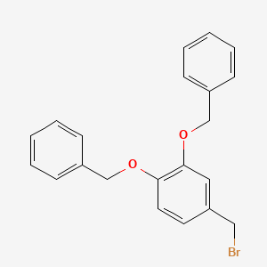 molecular formula C21H19BrO2 B3047953 Benzene, 4-(bromomethyl)-1,2-bis(phenylmethoxy)- CAS No. 150258-69-8
