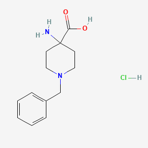 molecular formula C13H19ClN2O2 B3047958 4-Amino-1-benzylpiperidine-4-carboxylic acid hydrochloride CAS No. 150435-80-6