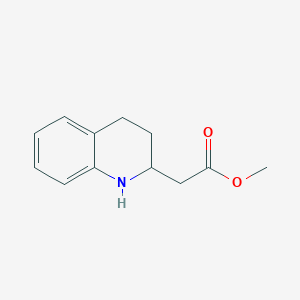 molecular formula C12H15NO2 B3047961 2-Quinolineacetic acid, 1,2,3,4-tetrahydro-, methyl ester CAS No. 150535-15-2