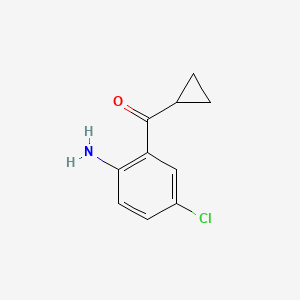 molecular formula C10H10ClNO B3047966 (2-Amino-5-chlorophenyl)(cyclopropyl)methanone CAS No. 150879-49-5