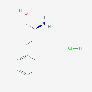 molecular formula C10H16ClNO B3047968 (2S)-2-amino-4-phenylbutan-1-ol hydrochloride CAS No. 150935-38-9