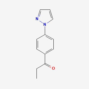 molecular formula C12H12N2O B3047995 1-Propanone, 1-[4-(1H-pyrazol-1-yl)phenyl]- CAS No. 152008-63-4
