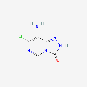 molecular formula C5H4ClN5O B3047997 8-amino-7-chloro-2H-[1,2,4]triazolo[4,3-c]pyrimidin-3-one CAS No. 15206-33-4