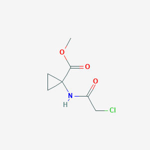 molecular formula C7H10ClNO3 B3048001 Methyl 1-(2-chloroacetamido)cyclopropane-1-carboxylate CAS No. 1521601-27-3