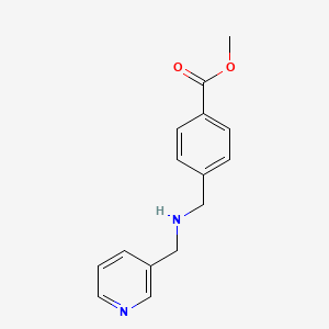 molecular formula C15H16N2O2 B3048004 Methyl 4-(((pyridin-3-ylmethyl)amino)methyl)benzoate CAS No. 152312-40-8