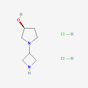 molecular formula C7H15ClN2O B3048005 (S)-1-(Azetidin-3-yl)pyrrolidin-3-ol dihydrochloride CAS No. 1523530-28-0