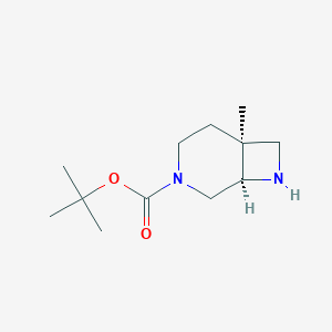 molecular formula C12H22N2O2 B3048006 (1R,6S)-rel-3-Boc-6-methyl-3,8-diazabicyclo[4.2.0]octane CAS No. 1523530-37-1