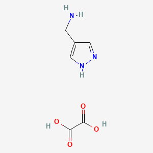 molecular formula C6H9N3O4 B3048015 (1H-Pyrazol-4-yl)methanamine oxalate CAS No. 1523618-14-5