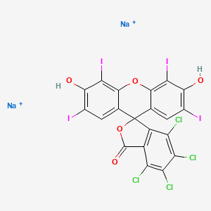 Fluorescein, 4,5,6,7-tetrachloro-2',4',5',7'-tetraiodo-, disodium salt, labeled with 131I