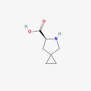 molecular formula C7H11NO2 B3048029 (6S)-5-Azaspiro[2.4]heptane-6-carboxylic acid CAS No. 152723-57-4