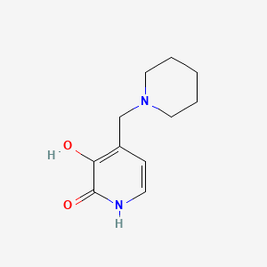 molecular formula C11H16N2O2 B3048034 2(1H)-Pyridinone, 3-hydroxy-4-(1-piperidinylmethyl)- CAS No. 153112-29-9