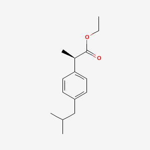 molecular formula C15H22O2 B3048035 Ibuprofen ethyl, (R)- CAS No. 153153-85-6