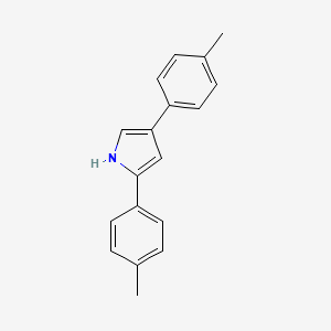 molecular formula C18H17N B3048045 2,4-Bis(4-methylphenyl)-1H-pyrrole CAS No. 15398-00-2