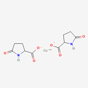 molecular formula C10H12CuN2O6 B3048061 copper;5-oxopyrrolidine-2-carboxylate CAS No. 15454-74-7