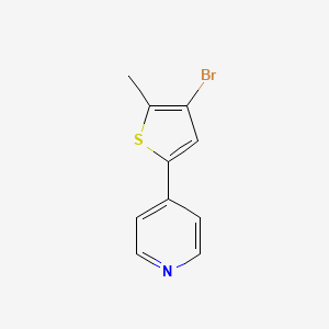 molecular formula C10H8BrNS B3048062 Pyridine, 4-(4-bromo-5-methyl-2-thienyl)- CAS No. 154566-70-8