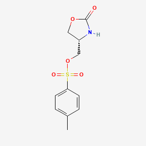 molecular formula C11H13NO5S B3048064 (S)-(2-oxooxazolidin-4-yl)methyl 4-methylbenzenesulfonate CAS No. 154669-49-5