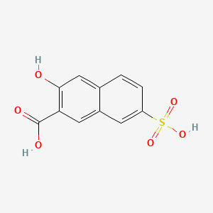 molecular formula C11H8O6S B3048073 2-Naphthalenecarboxylic acid, 3-hydroxy-7-sulfo- CAS No. 15509-36-1