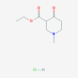 molecular formula C9H16ClNO3 B3048102 Ethyl 1-methyl-4-oxopiperidine-3-carboxylate hydrochloride CAS No. 15637-49-7