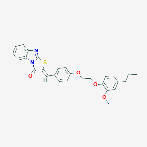molecular formula C28H24N2O4S B304811 2-{4-[2-(4-allyl-2-methoxyphenoxy)ethoxy]benzylidene}[1,3]thiazolo[3,2-a]benzimidazol-3(2H)-one 