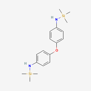molecular formula C18H28N2OSi2 B3048115 N,N'-[Oxydi(4,1-phenylene)]bis(1,1,1-trimethylsilanamine) CAS No. 1571-54-6